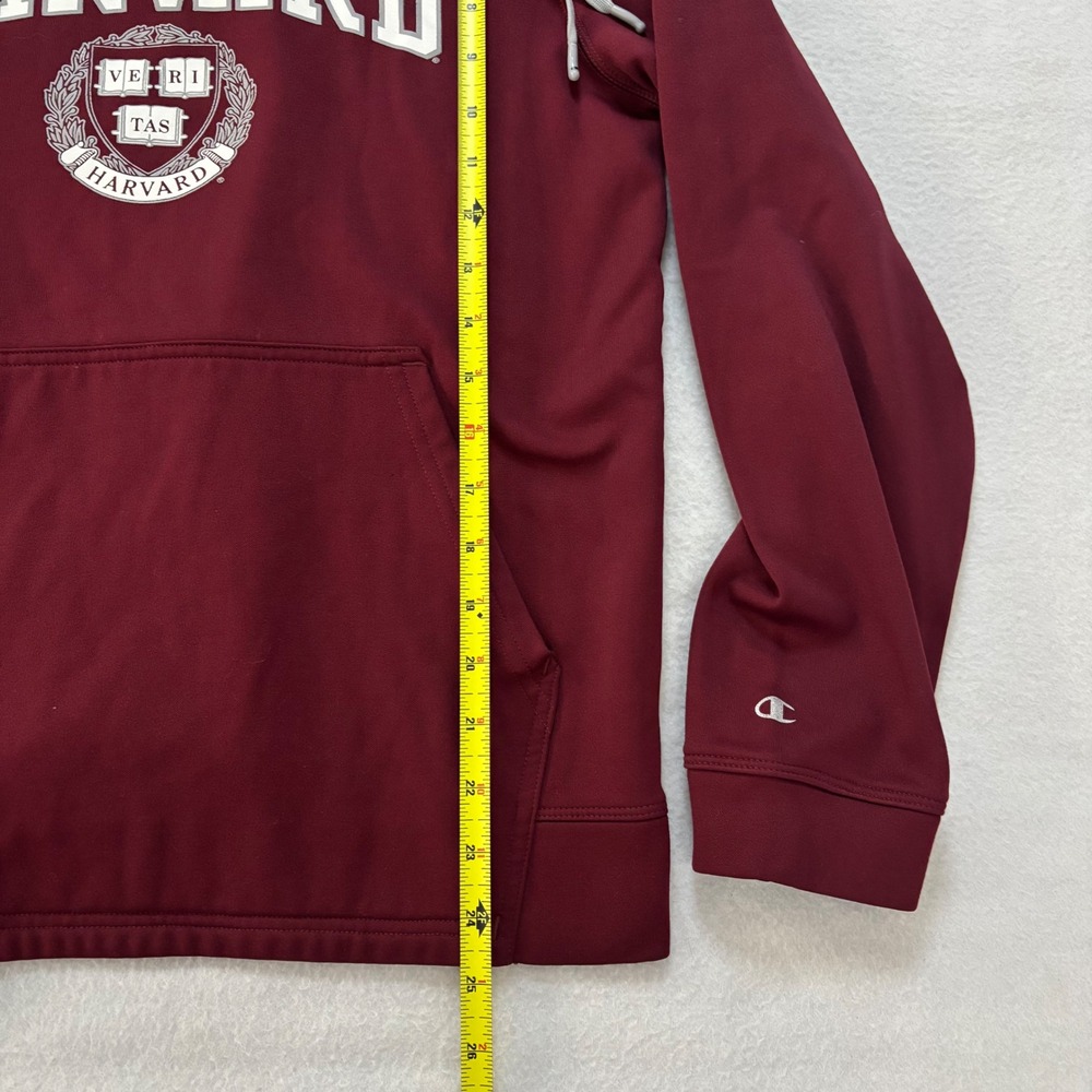 Champion Harvard University Performance Hoodie Maroon Mens Small Collegiate Logo - Picture 5 of 6